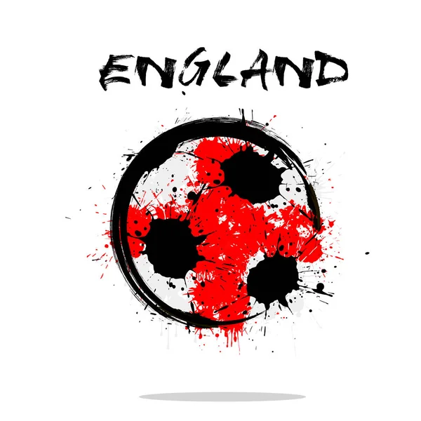 Flag of England as an abstract soccer ball — Stock Vector