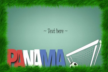 Çerçeve. Panama ve kapıdaki bir futbol topu