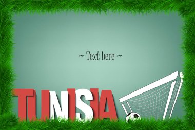 Çerçeve. Tunus ve kapıdaki bir futbol topu
