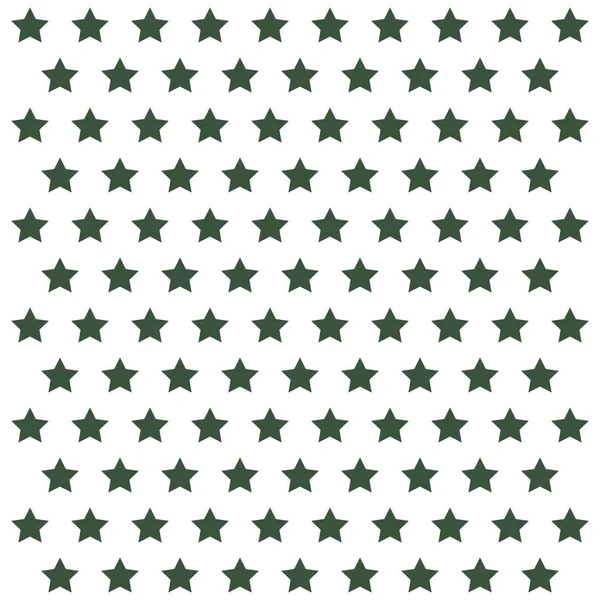 Pattern green stars on white background