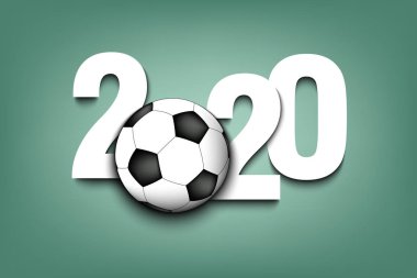 Yeni yıl numaraları 2020 ve futbol topu