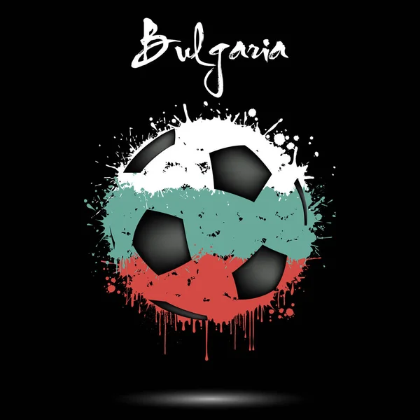 Fotboll i färgerna i Bulgurien flagga — Stock vektor