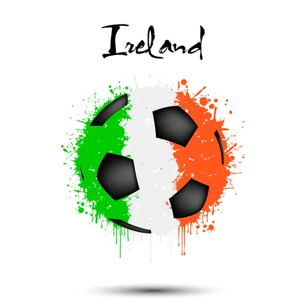 アイルランド国旗の色のサッカーボール — ストックベクタ