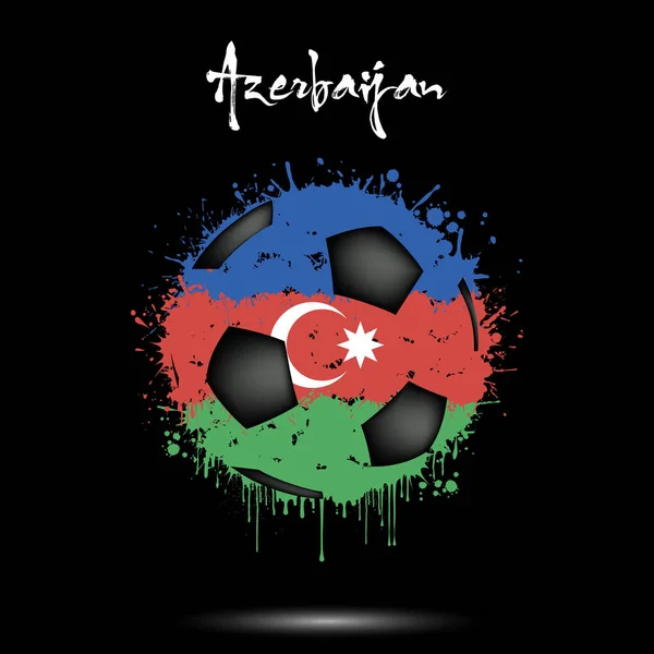 Fotboll i färgerna på Azerbajdzjans flagga — Stock vektor