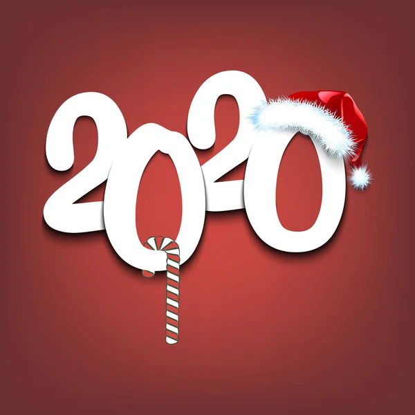 圣诞快乐, 2020年新年快乐 — 图库矢量图片
