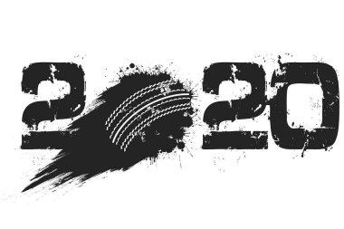 2020 soyut numarası ve lekelerden kriket topu