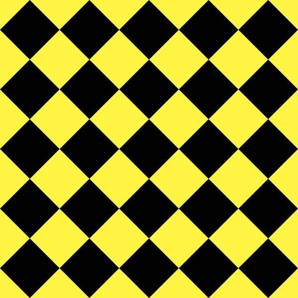 Modèle de losanges noir et jaune — Image vectorielle