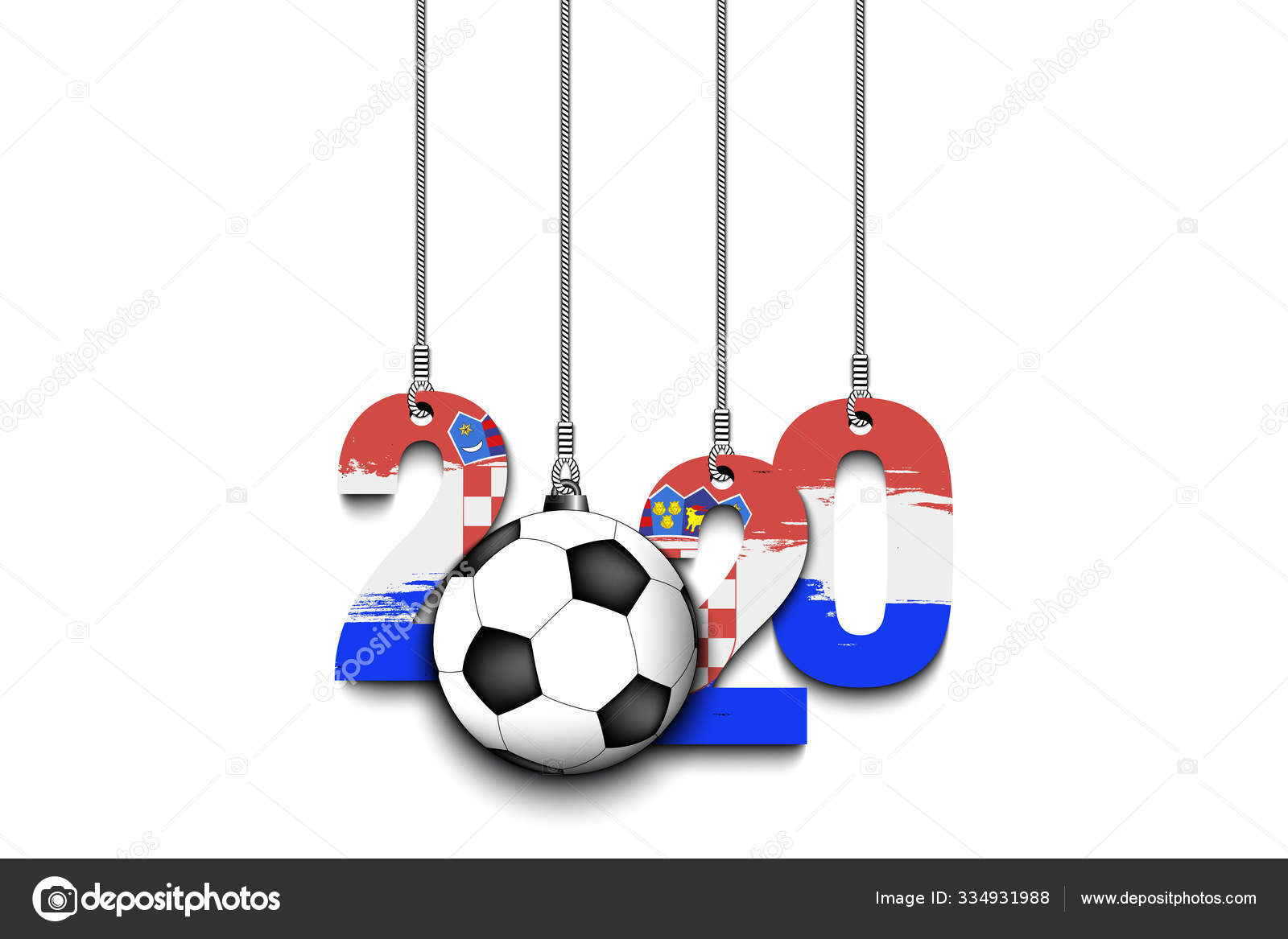 Figuras 2020 Bola De Futebol E Bandeira Da Croacia Vetores De Stock C Mityay Pg 334931988