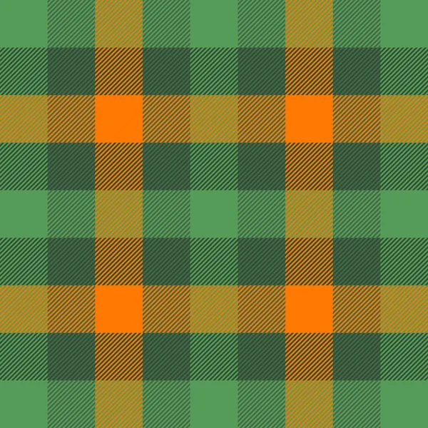 Giorno di San Patrizio Plaid tartan. Gabbia scozzese — Vettoriale Stock