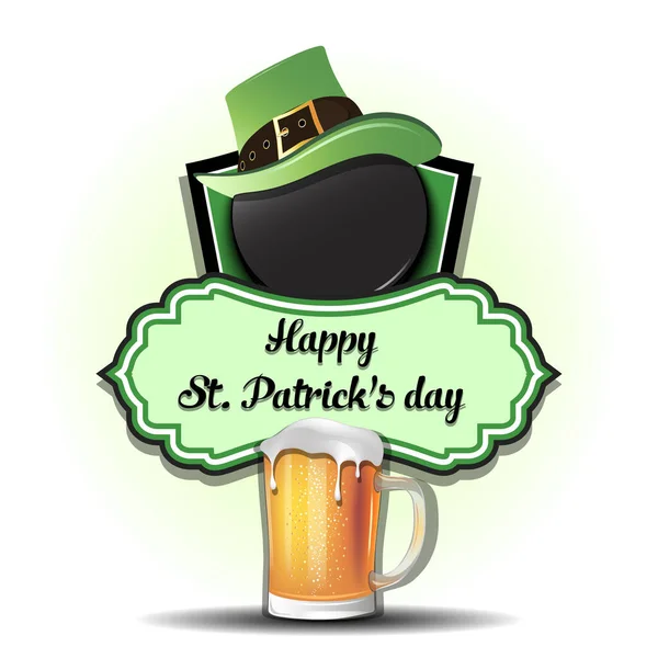 Happy St. Patricks den a hokejový puk — Stockový vektor