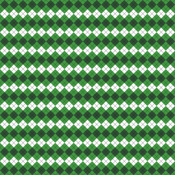St. Patricks Day Argyle. Muster Schottischer Käfig — Stockvektor