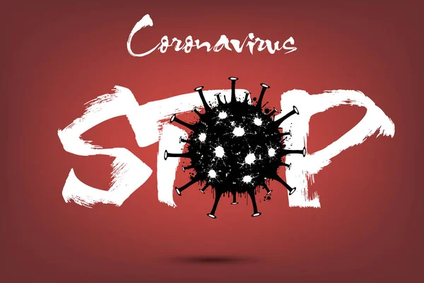 Stop het Coronavirus. Covid-19. 2019-nCov — Stockvector