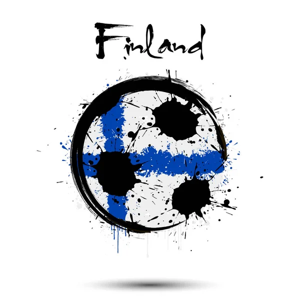 Fotbalový míč v barvách polské vlajky — Stockový vektor
