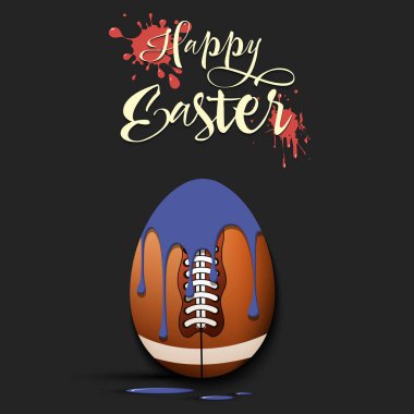 Easter egg decorated in the form of a football ball vector