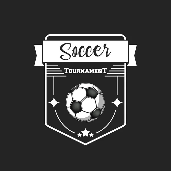 サッカーロゴデザインテンプレート — ストックベクタ