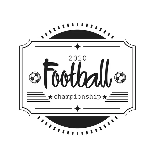 Futbol logosu tasarım şablonu — Stok Vektör