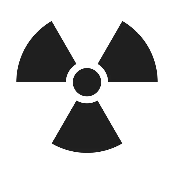 Simbolo di radiazione. Attenzione segnale di pericolo radioattivo — Vettoriale Stock