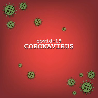 Coronavirus covid-19. Virüs hücreleriyle arka plan