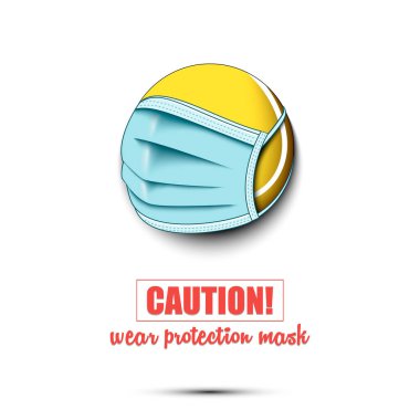 Koruyucu maskeli tenis topu