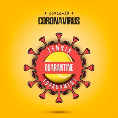 Coronavirus işareti tenis topuyla