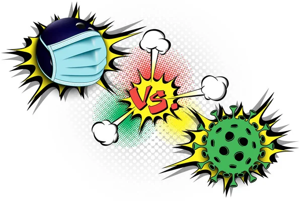 Bowling vs coronavirus covid-19 — Stock Vector