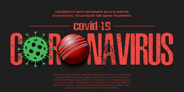 Coronavirus. Coronavirus, kriket topuyla imzalayın. — Stok Vektör