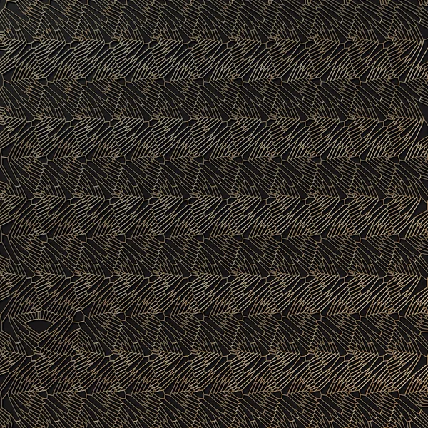 Guld abstrakt mönster på mörkgrå bakgrund. 3D-rendering — Stockfoto