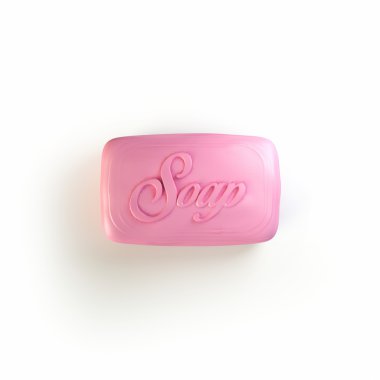 Parça pembe sabun 3d render