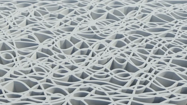 Abstracto banda ondulada fondo superficie 3d renderizado —  Fotos de Stock