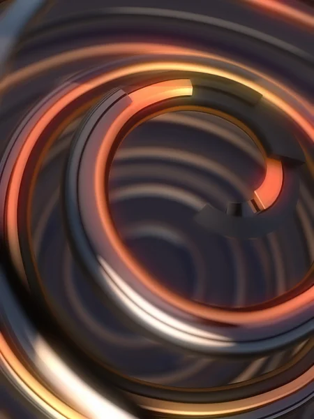 Astratto spirale colorata su sfondo scuro. rendering 3d — Foto Stock