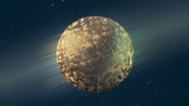 Altın metal tel küre 3d render