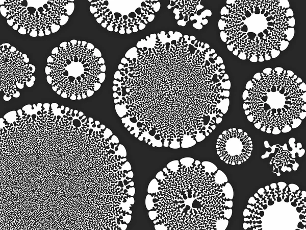 유기 둥근된 물결선 미로 화이트 패턴 3d 렌더링 — 스톡 사진