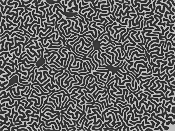 Хвилястий органічний круглий лінійний лабіринт 3d рендеринга — стокове фото