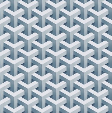 Soyut geometrik sorunsuz arka plan 3d render beyaz