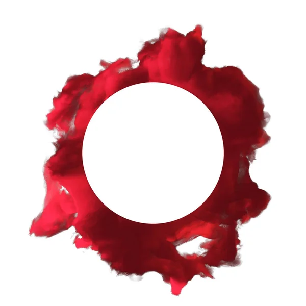 Onda de poeira vermelha no fundo branco 3d renderização — Fotografia de Stock