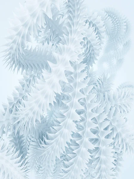 Forma futurista abstracta en el espacio blanco. renderizado 3d —  Fotos de Stock