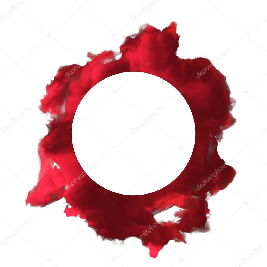 Red dust wave on white background 3d rendering