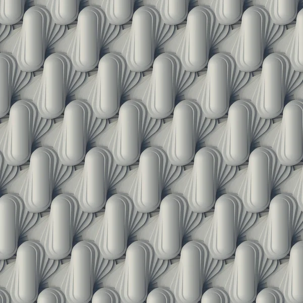 Pola permukaan abstrak putih. Rendering 3d — Stok Foto
