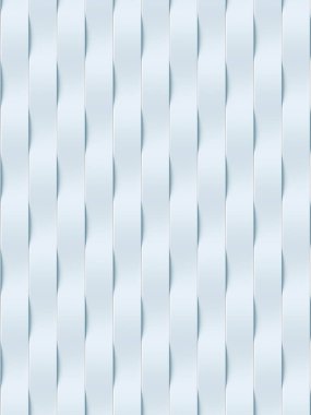 Beyaz dalga band soyut yüzey deseni. 3D render