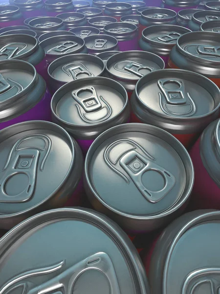 Metal colored can pattern 3d rendering — Stock Photo, Image