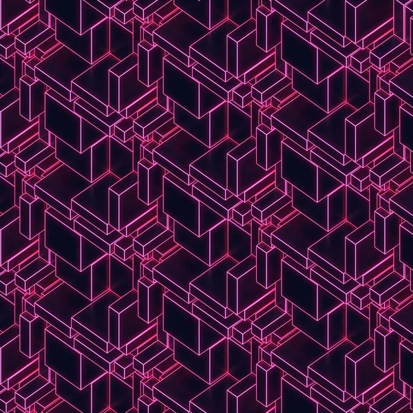 Abstrakti moderni hehkuva vaaleanpunainen lanka tausta 3d renderöinti — kuvapankkivalokuva