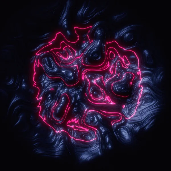 Art abstrakti vaaleanpunainen fraktaali kuvio 3d renderöinti — kuvapankkivalokuva