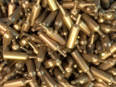 Desen 3d render şişe altın şarap