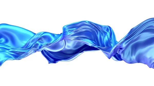 Soyut 3d Render mavi kumaş arka plan akan