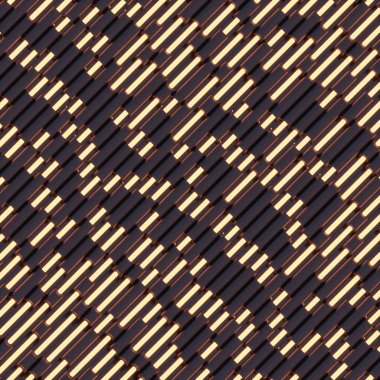 Aydınlık silindir içinde olan karanlık soyut form. 3D render