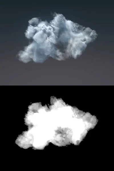 Onweerswolk op donkere achtergrond 3D-rendering — Stockfoto