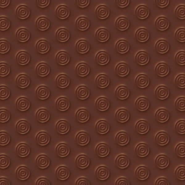 Círculos de chocolate patrón de superficie abstracta. renderizado 3d — Foto de Stock