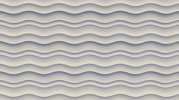 Faixa de onda branca padrão de superfície abstrata. Renderização 3d — Fotografia de Stock