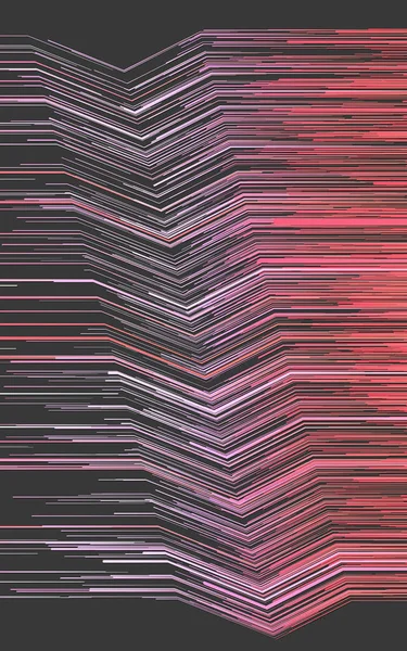 Digitale horizontale rode en roze lijnen abstracte achtergrond. 3D-rendering — Stockfoto