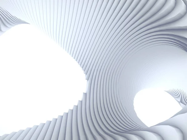 Fehér csíkos mintás futurisztikus háttérrel. 3D render illusztráció — Stock Fotó